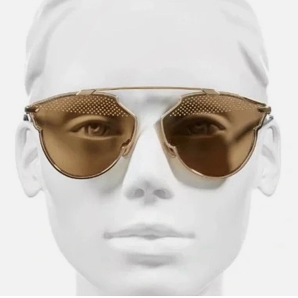 Authentic Christian Dior So Real Studded Gold Sunglasses RHL5V